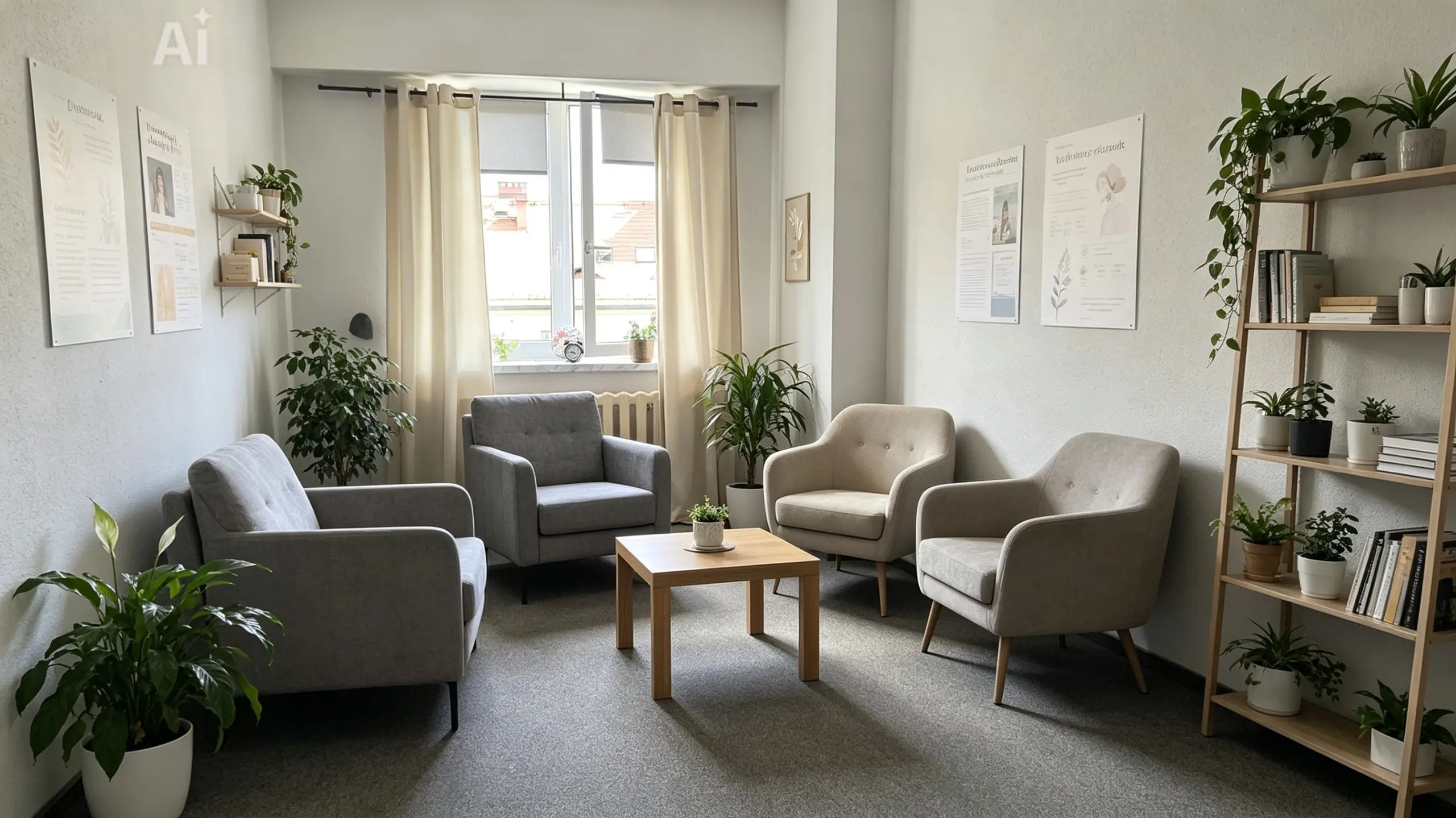 Miejsce do zajęć i rozmów w gabinecie Harmonia